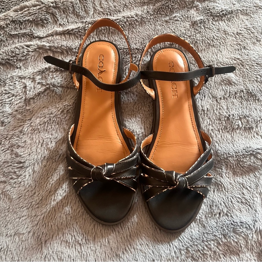 Coach Sofia Sandals Black size 7.5